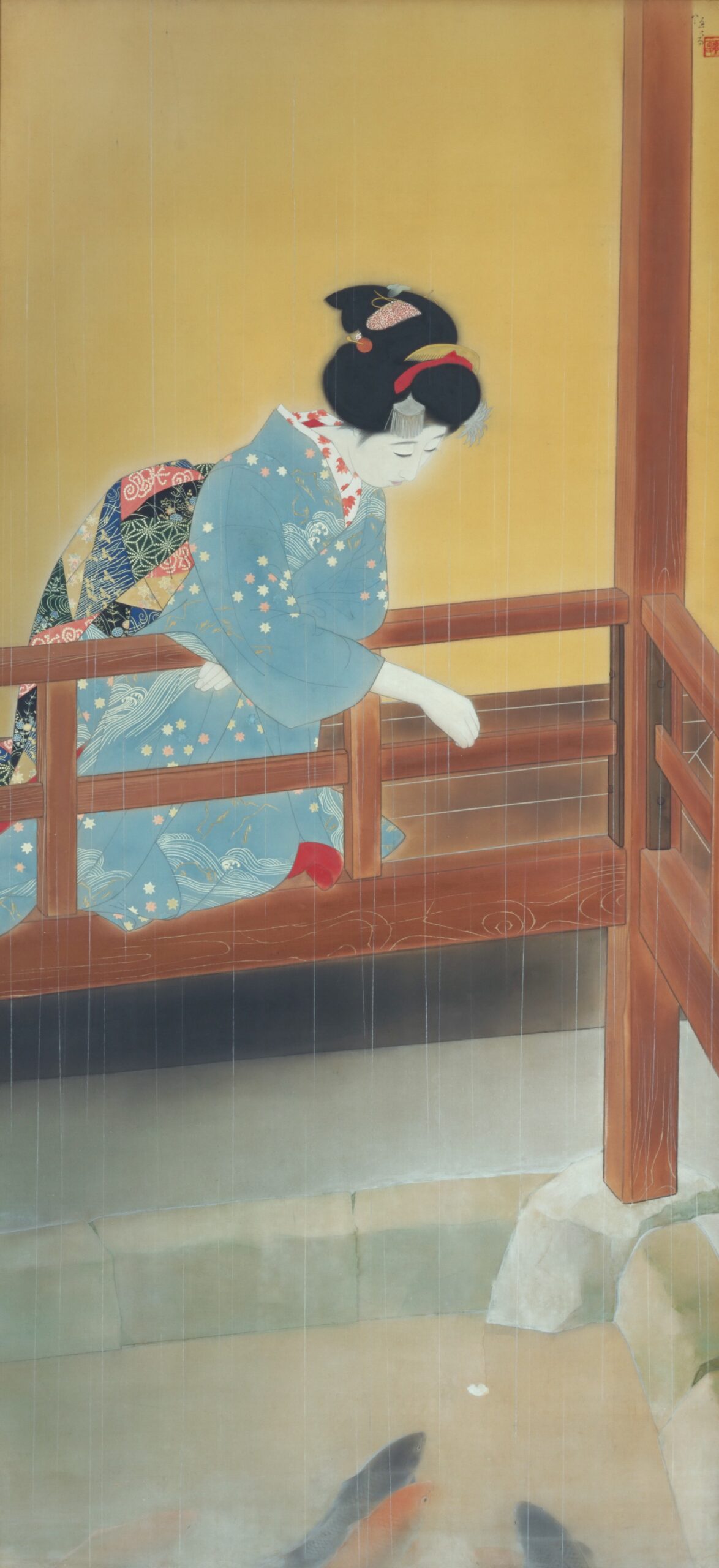 【最高品質】田中千之　日本画　湖　美術品　絵画　11381 山水、風月